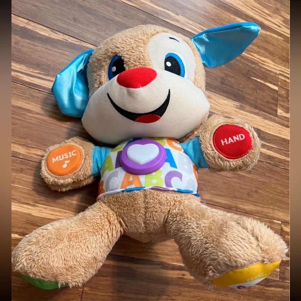 Fisher price Interactive Plush Puppy Toy - Tan and Blue
